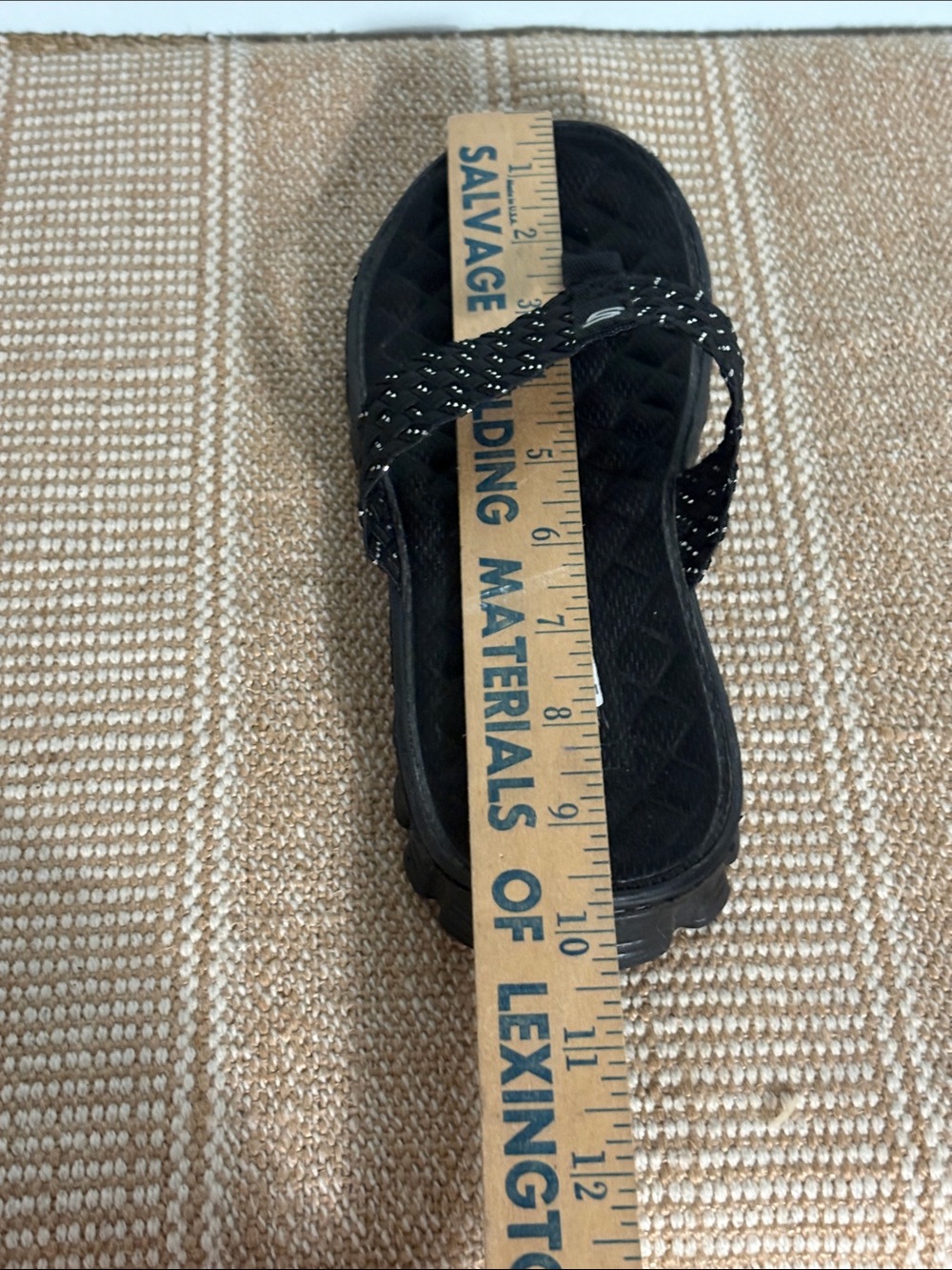Women’s Skechers EZ Flex Cool Beach Weave Flip-Flops; Metallic Woven Straps - Picture 13 of 14